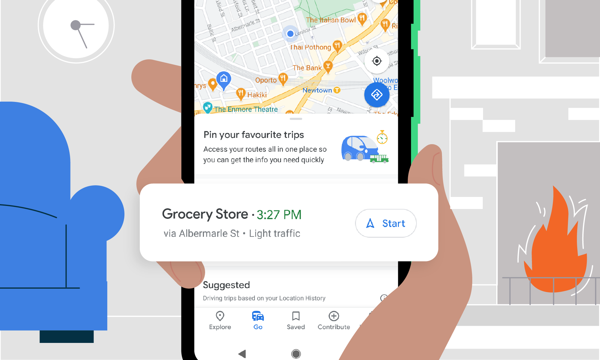 New Google Maps Go Tab Lists Your Frequent Destinations - 9To5Google
