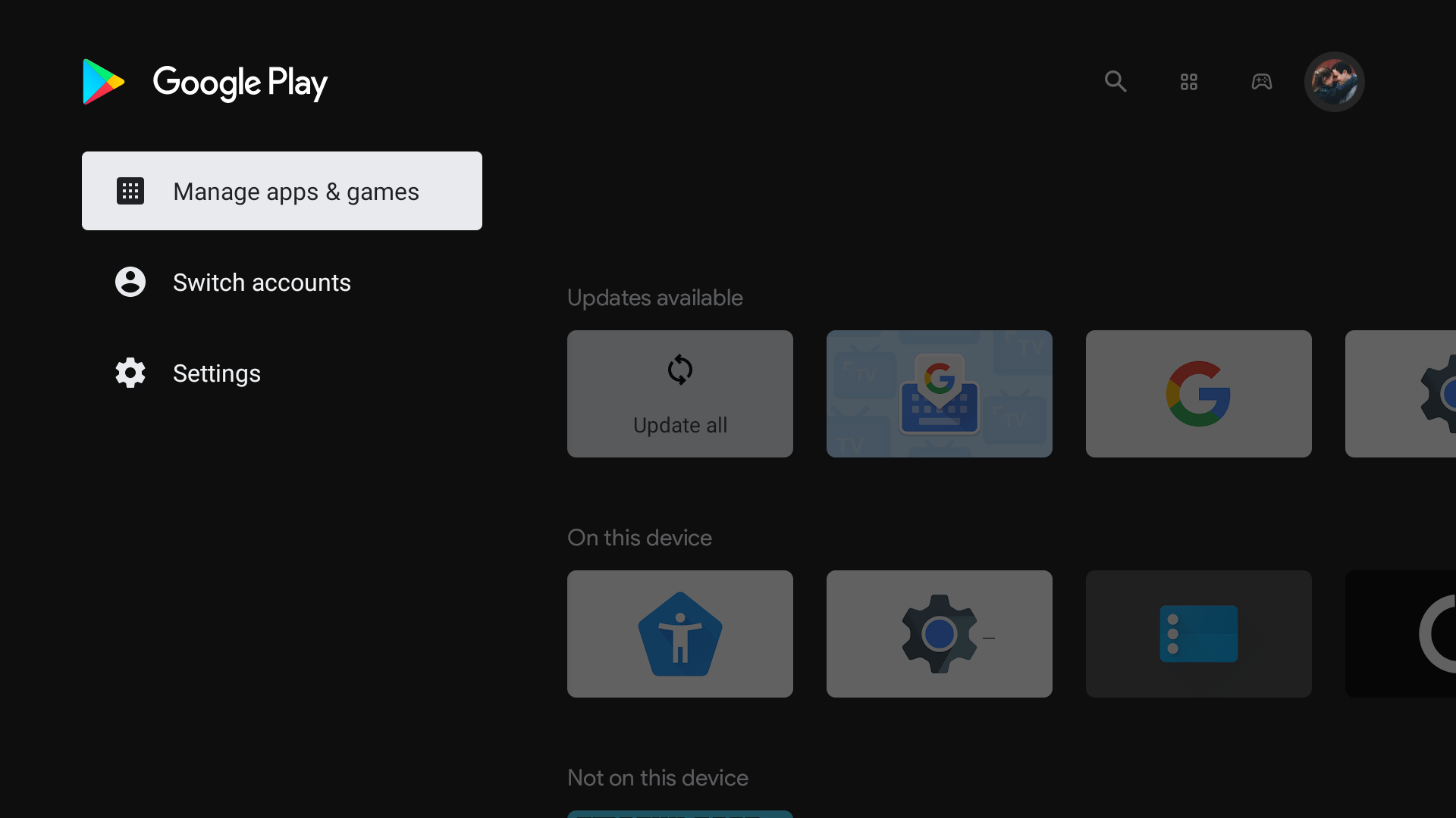 GOOGLE PLAY ANDROID TV visual data 7