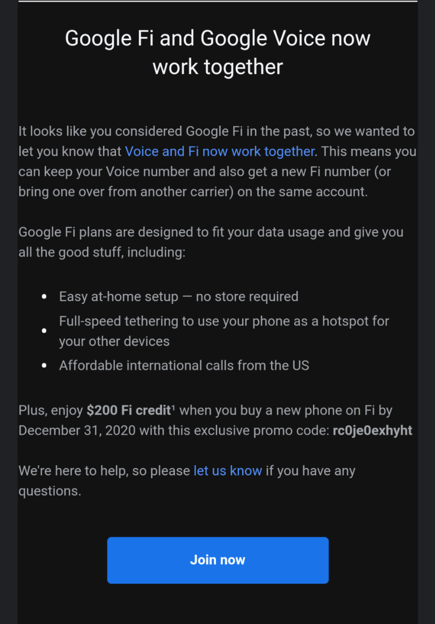 Google Fi reaching out to Voice users with sign-up promo - 9to5Google