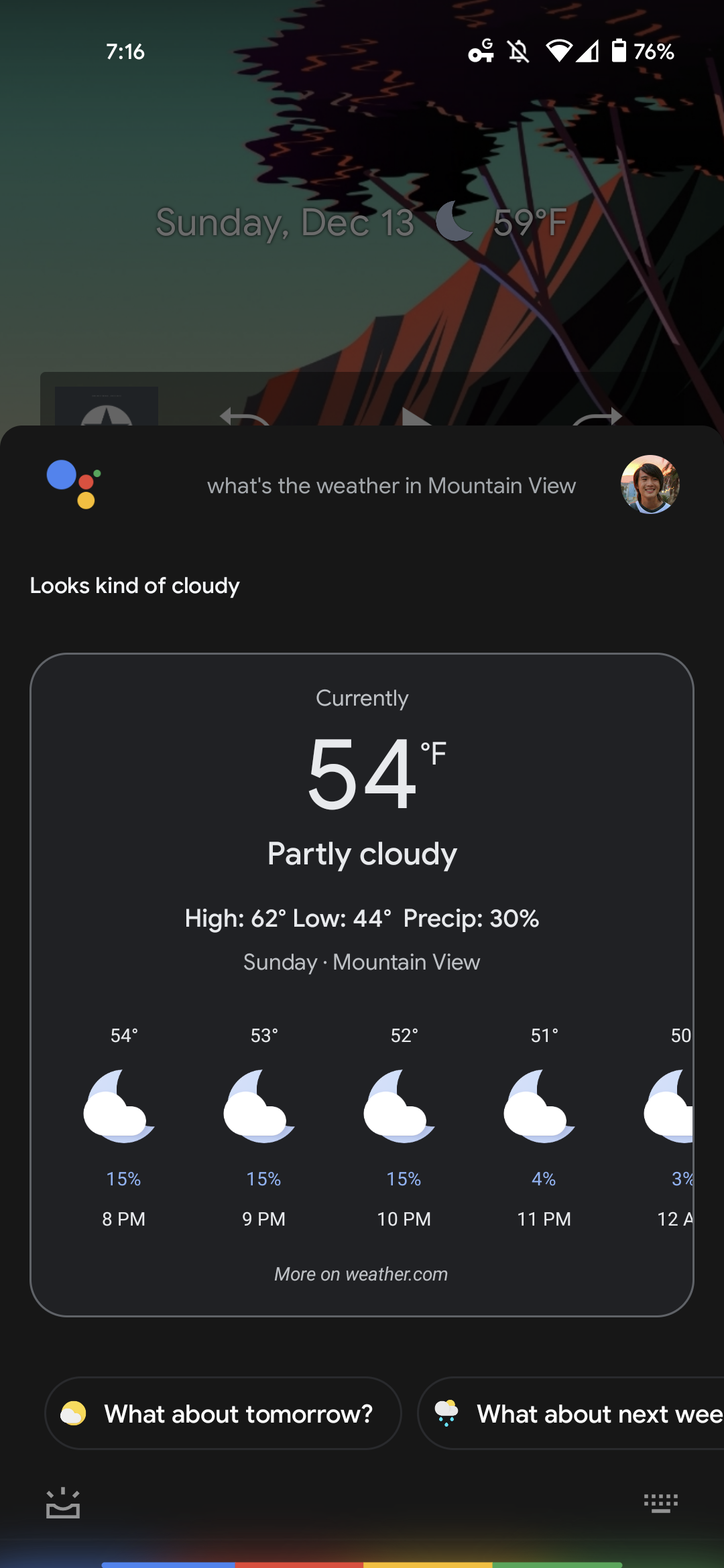 google weather forecast