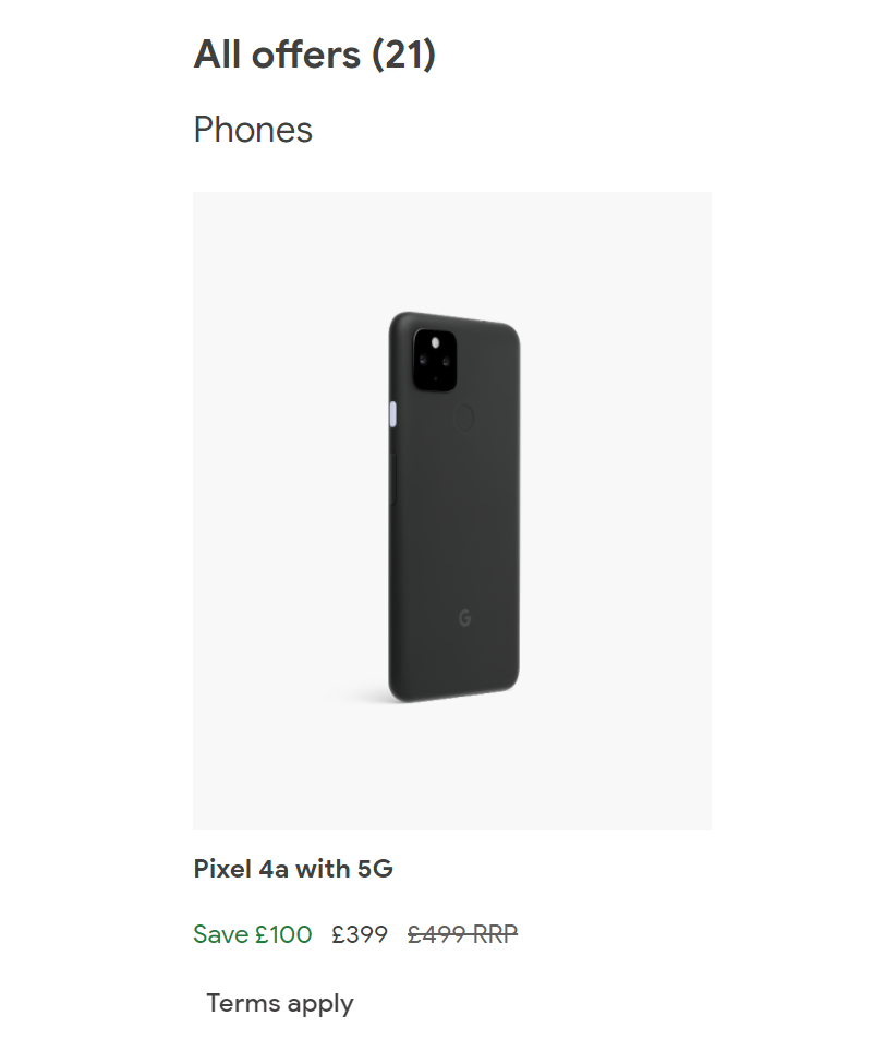 Google Store UK drops Pixel 4a 5G to £399 as part of Valentine’s Day