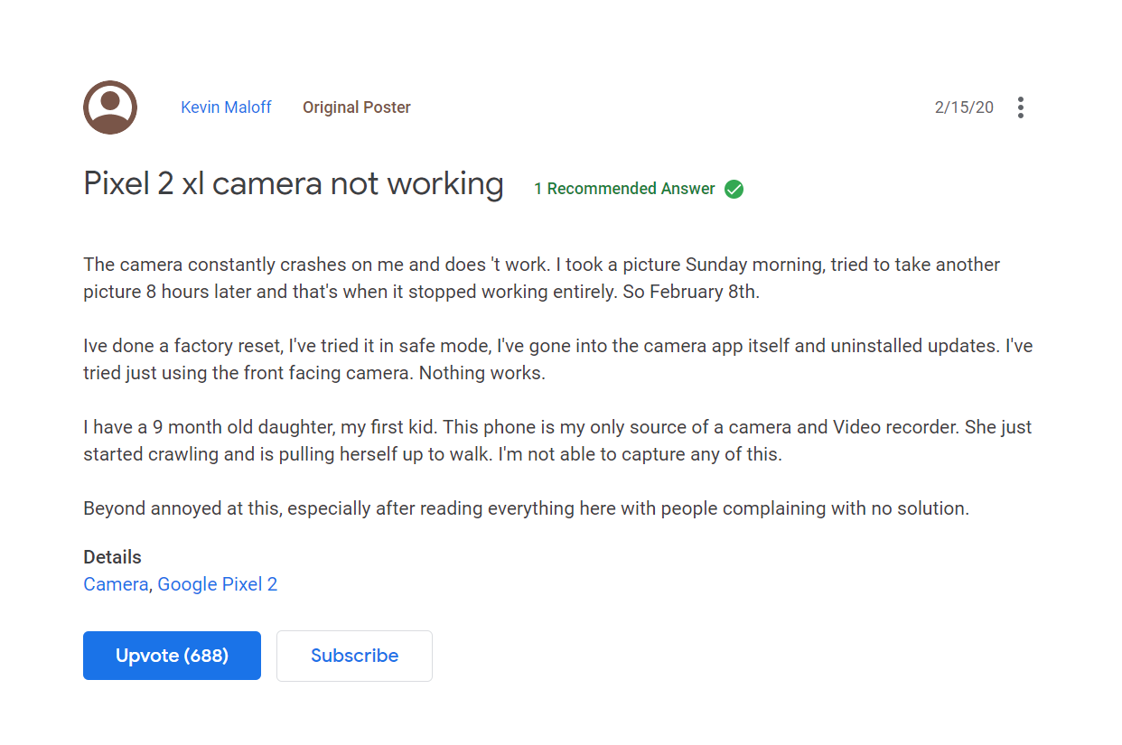 Some Pixel camera issues are likely due to hardware failures - 9to5Google