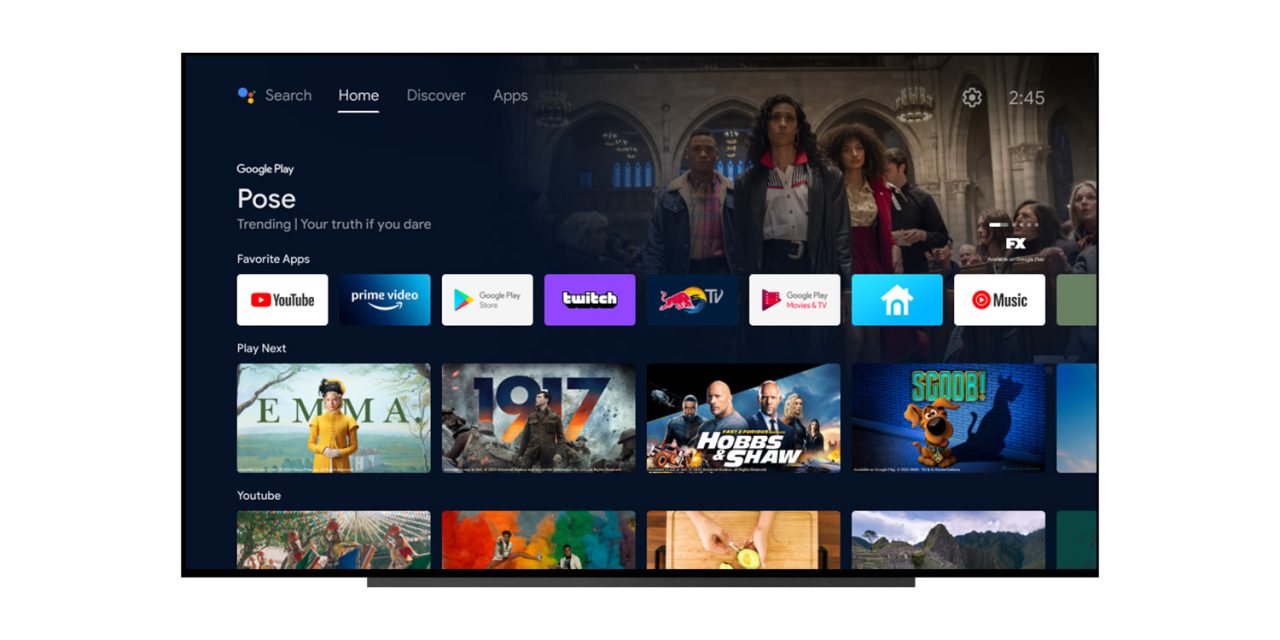android tv discover homescreen