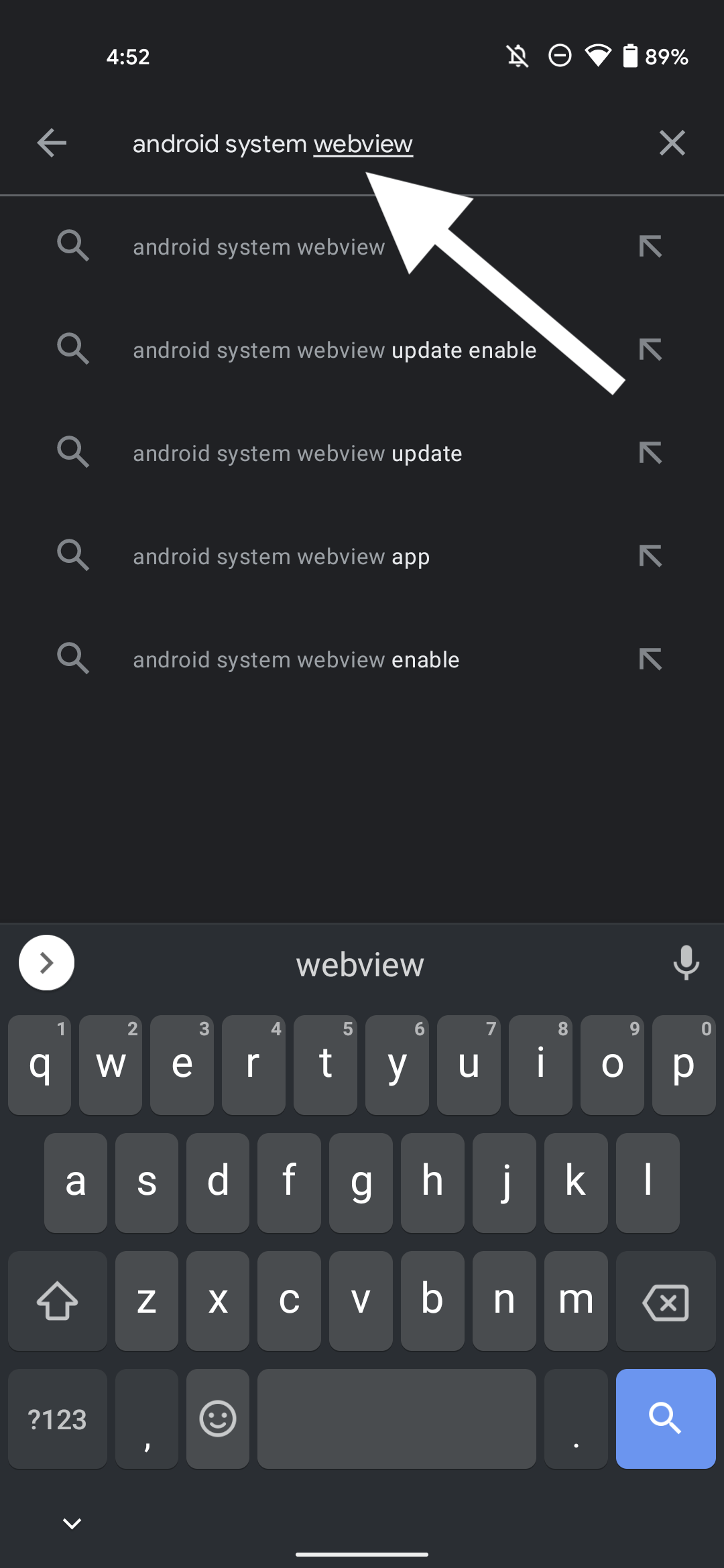 Android apps crashing webview