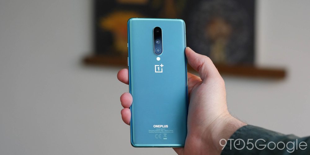 OnePlus 8 in Glacial Green - running Android 11