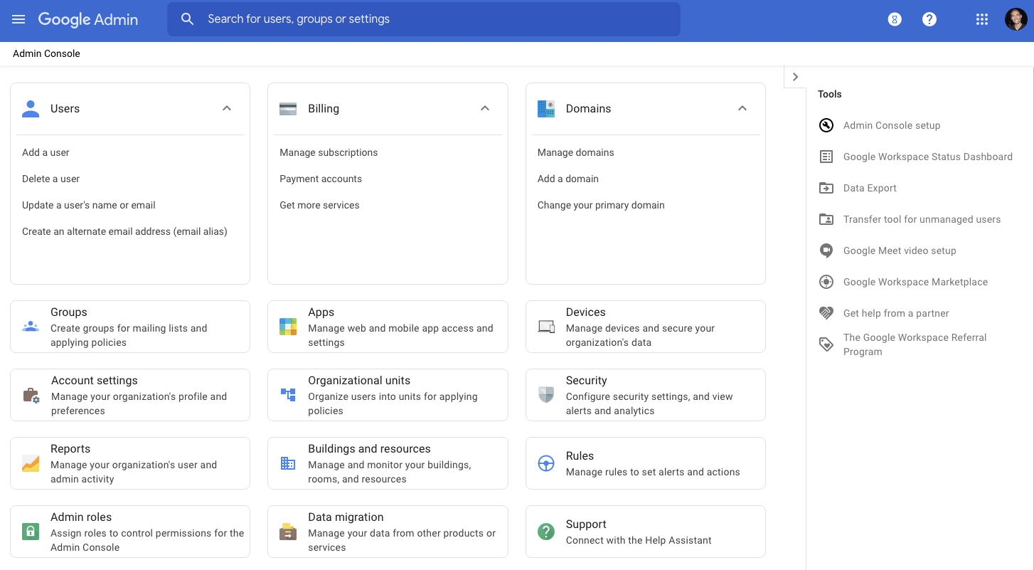 Google Admin console redesign brings cardbased UI 9to5Google