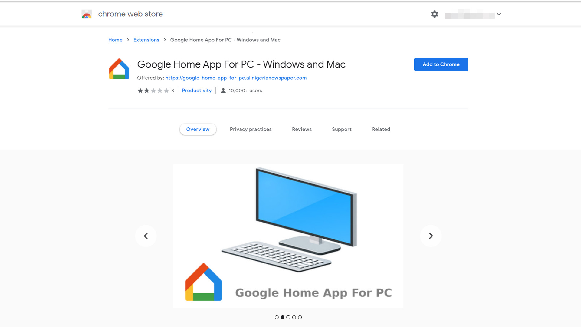 google home app pc