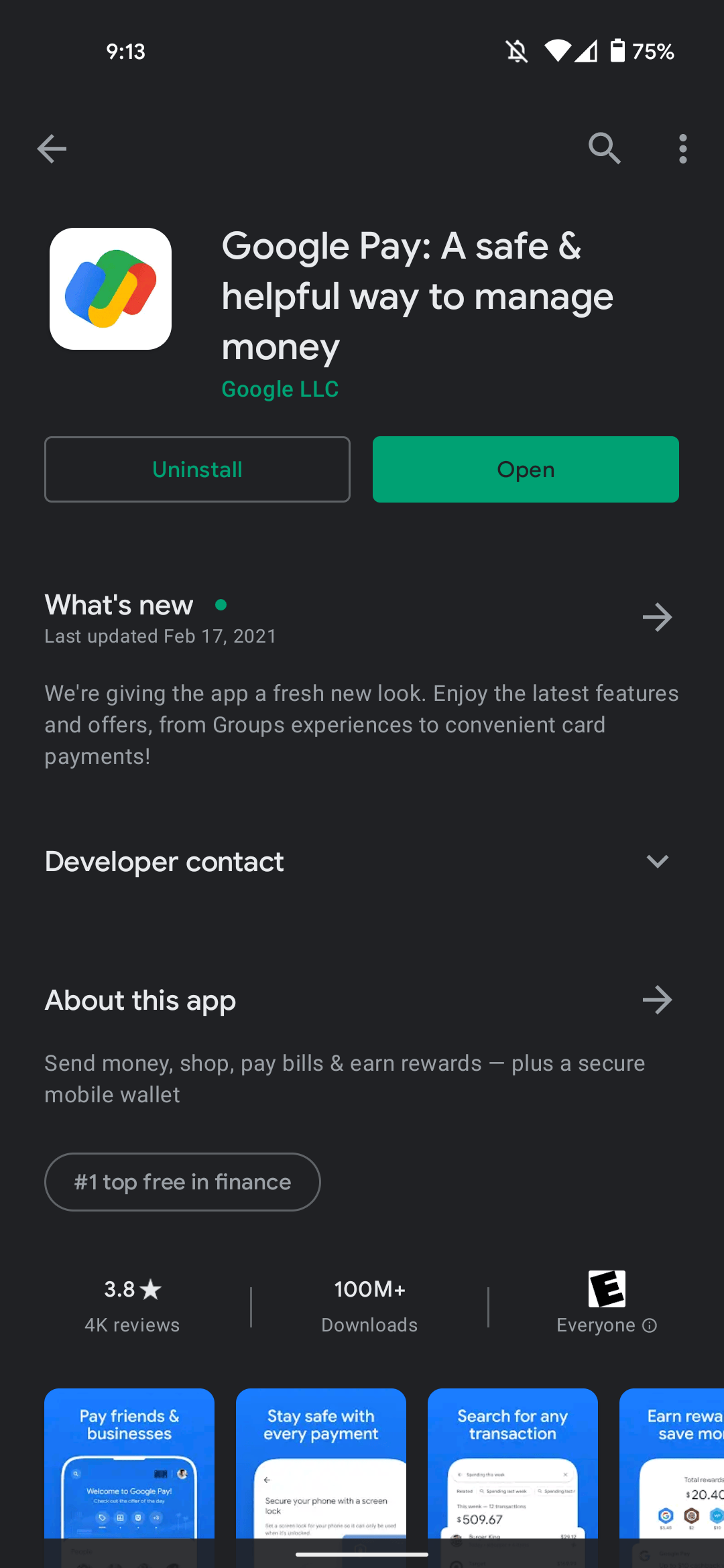You can't review new Google Pay from Android Play Store - 9to5Google