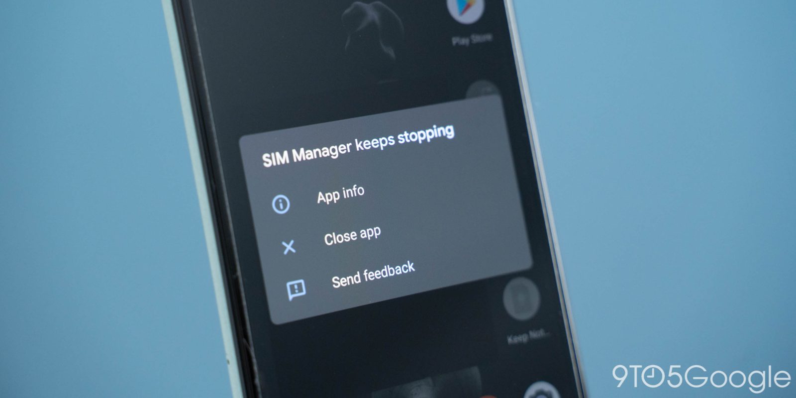 google pixel sim manager keeps stopping error