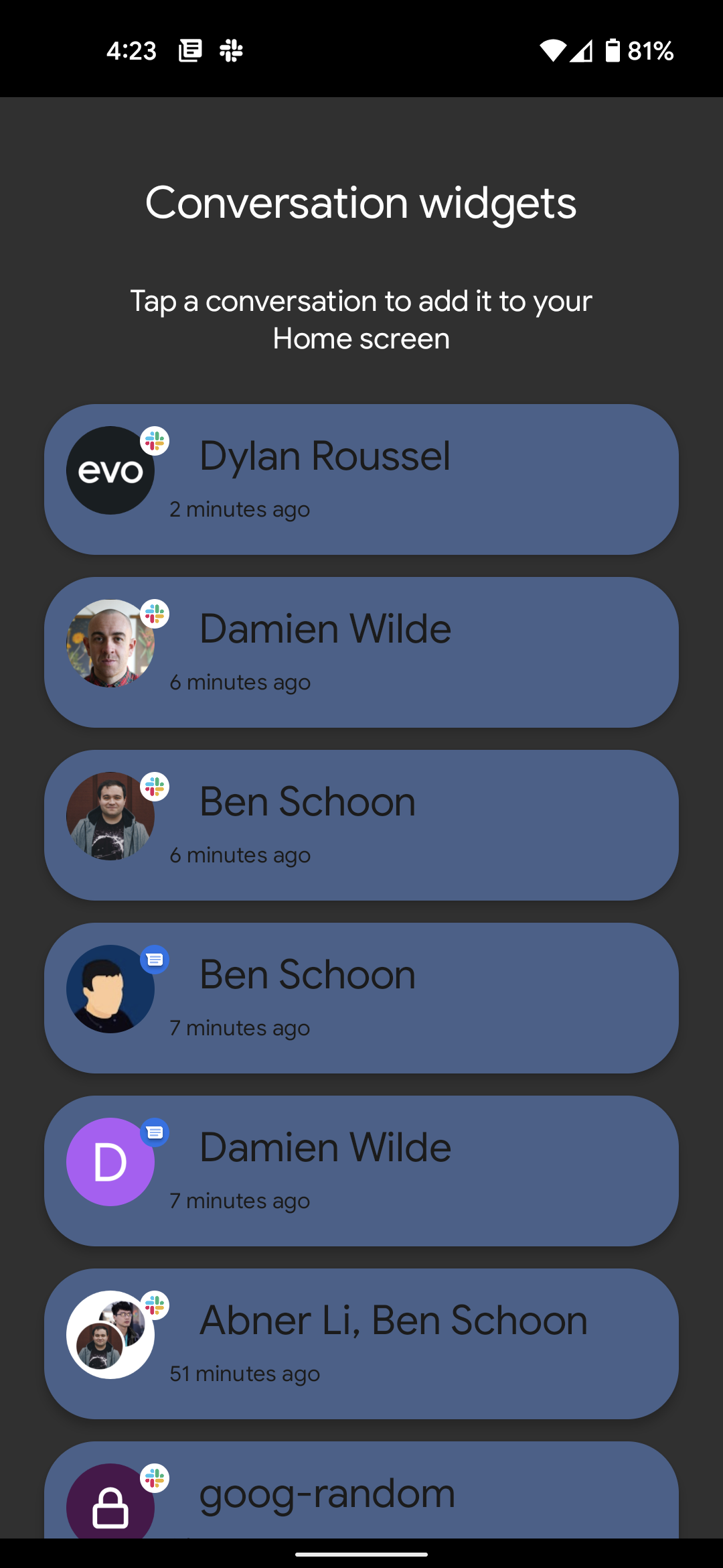 Android 12 DP3: Conversations widget appears for some, uses your ...