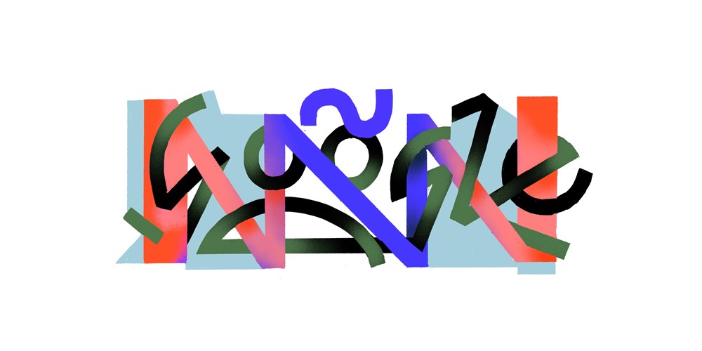 Early draft of a Google Doodle celebrating the letter Ñ