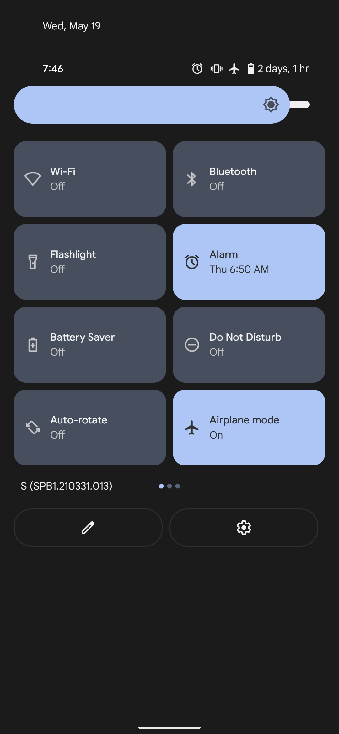 Android 12 Alarm tile
