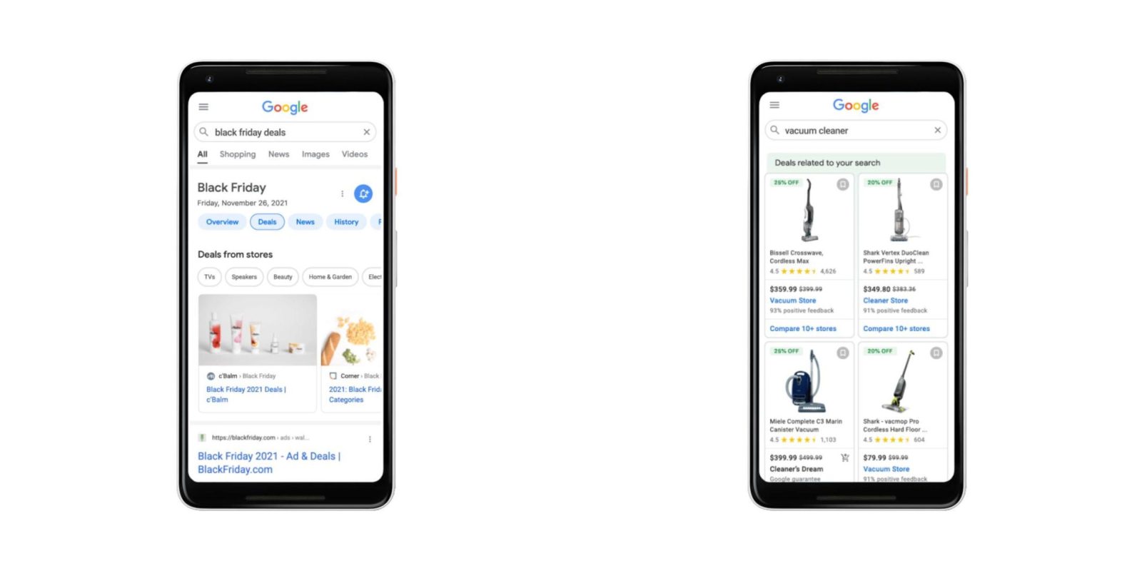 Google Shopping deals page