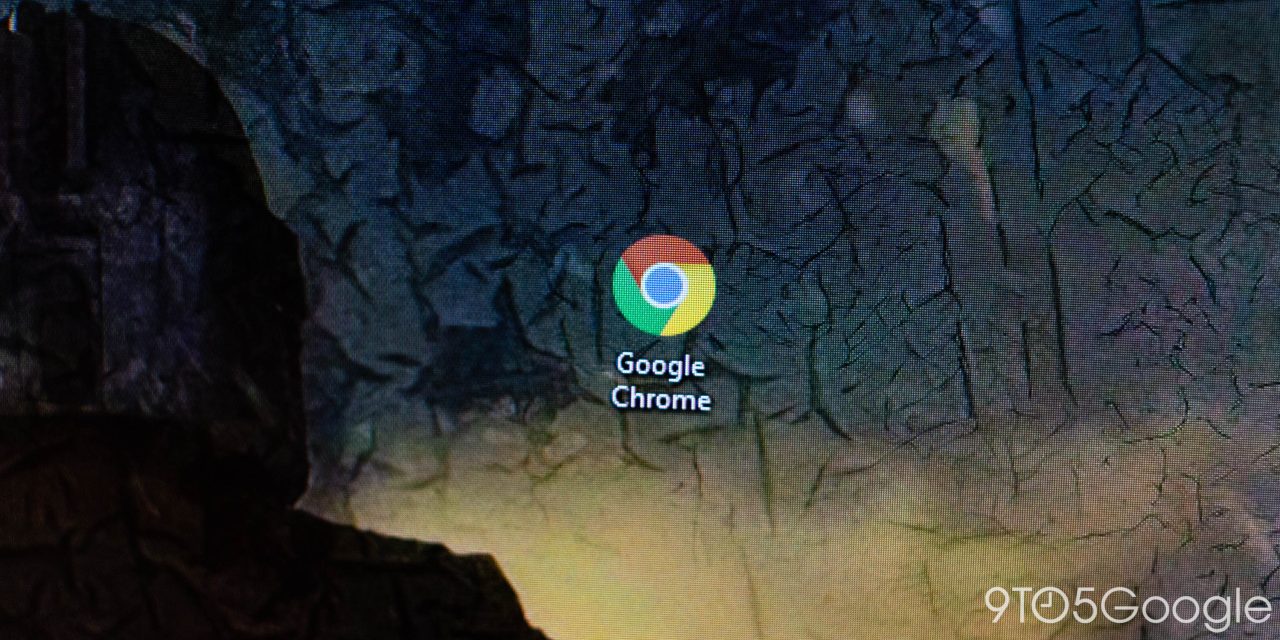 Google Chrome icon on a desktop