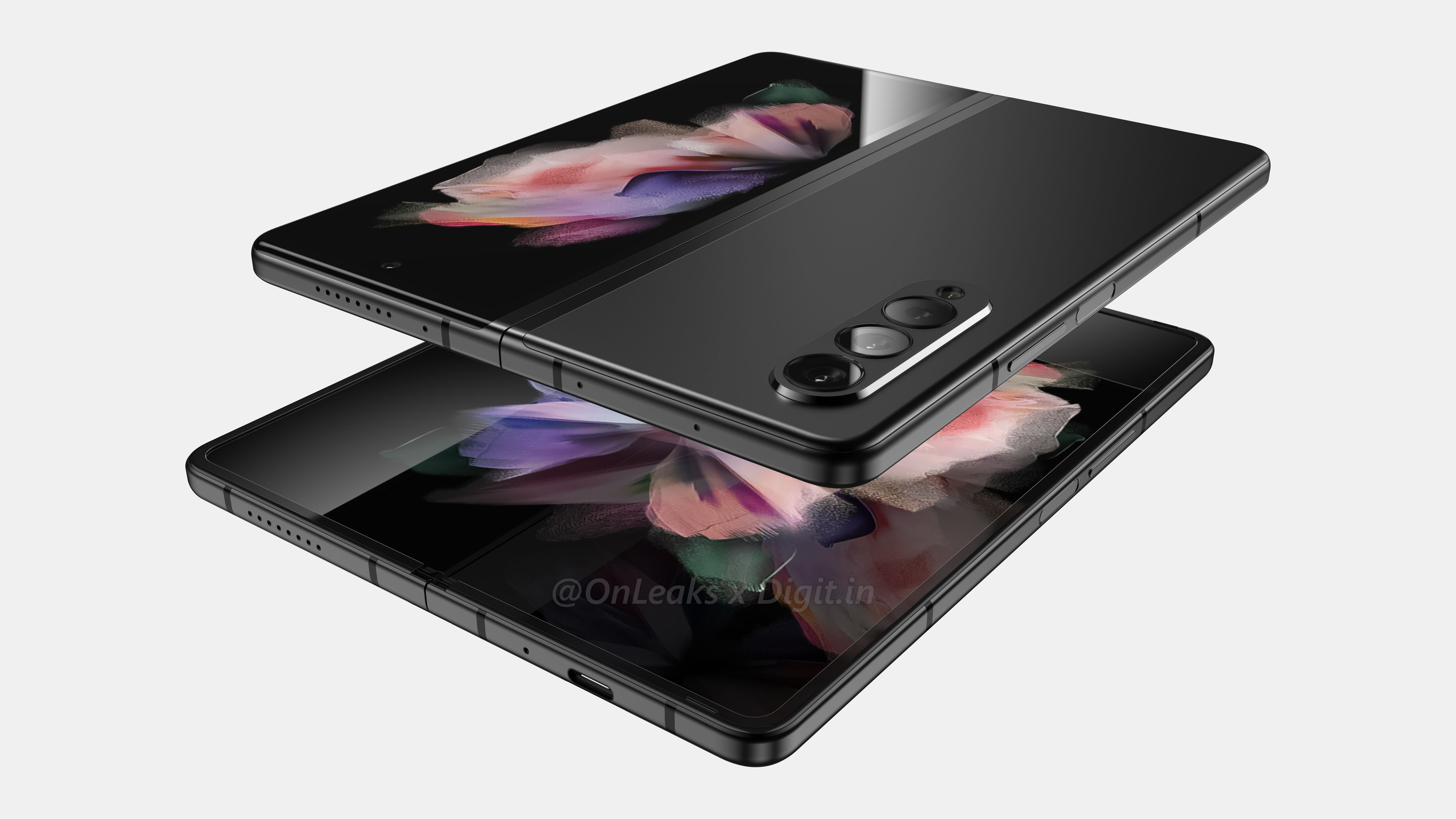 Official Renders Of Galaxy Z Fold 3 Leak, Revealing Three Colors ...