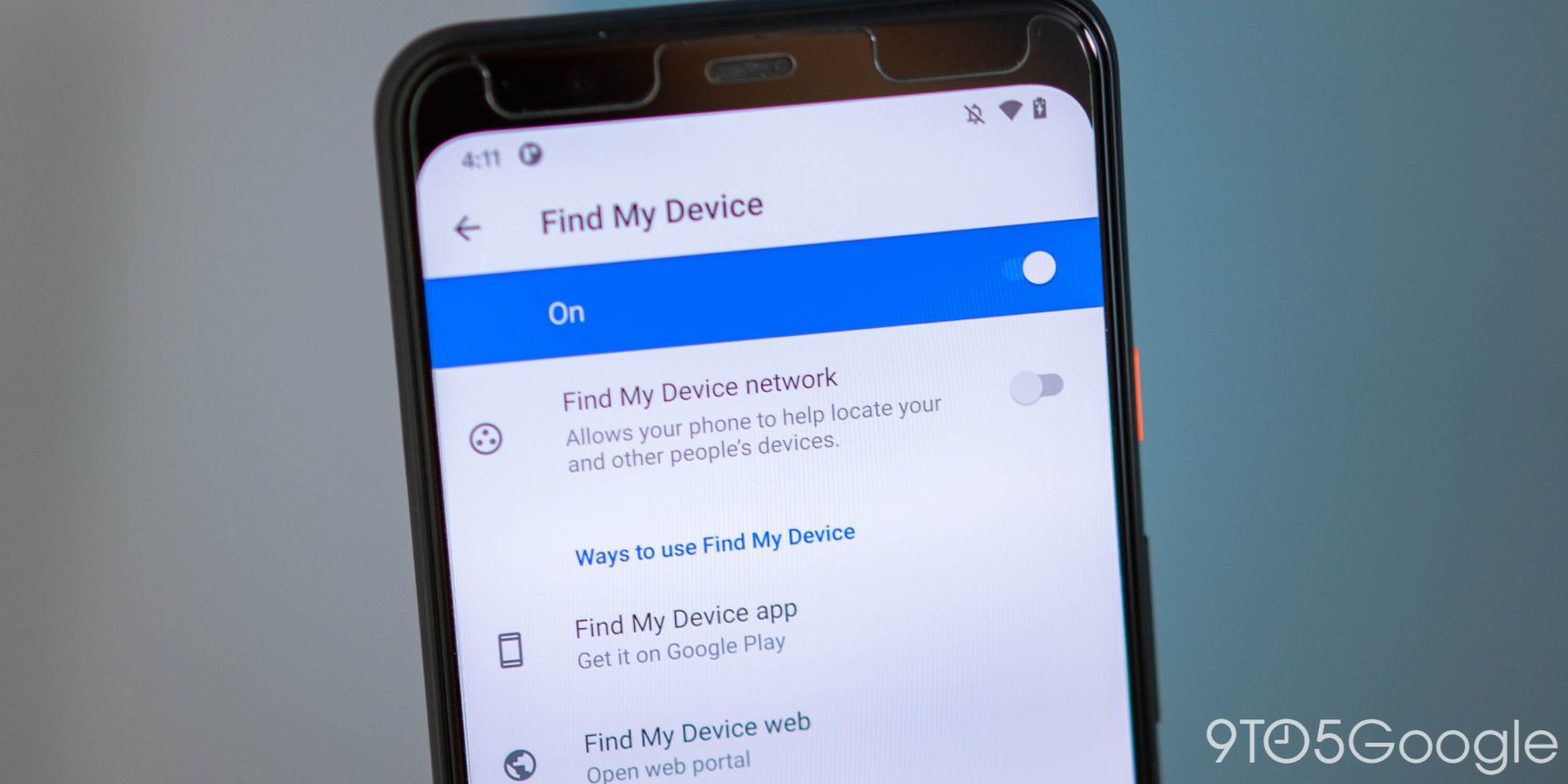 Android Find My Device network