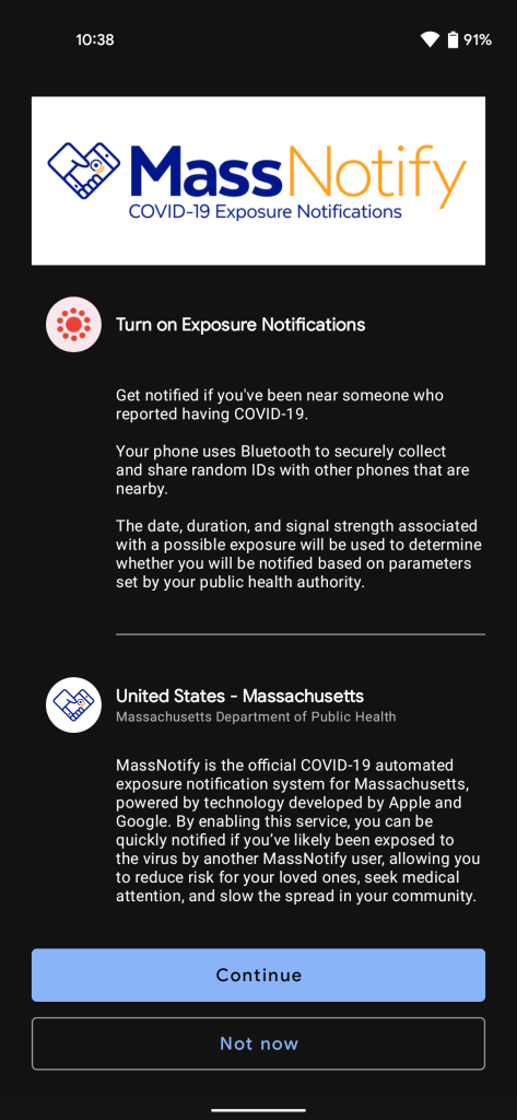 Massachusetts MassNotify app