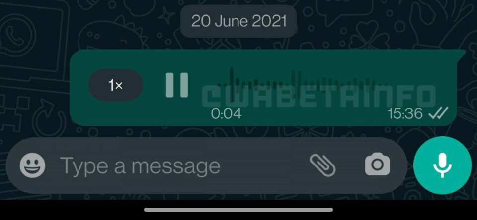 whatsapp voice note waveform