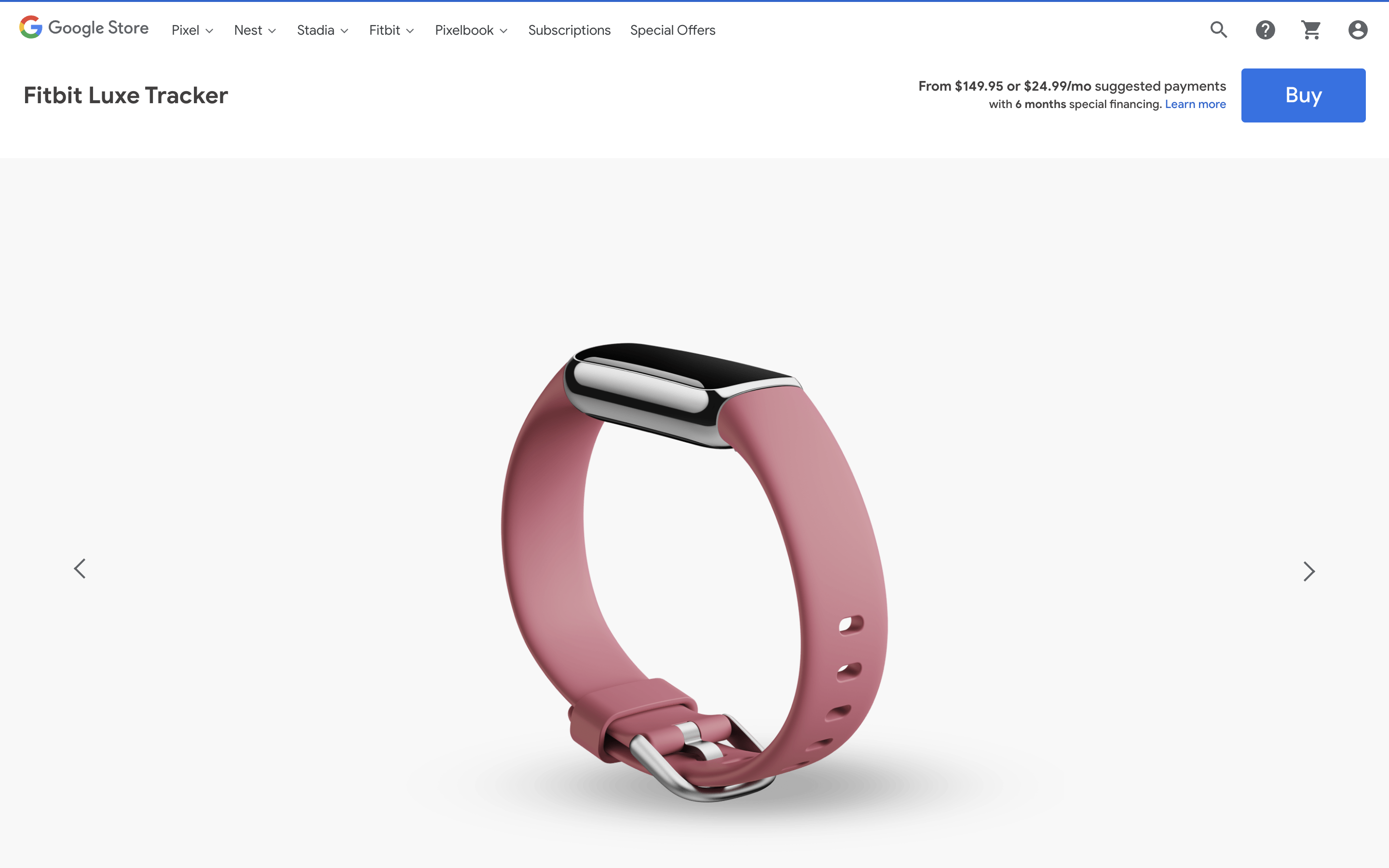 You can now buy the Fitbit Luxe from the Google Store