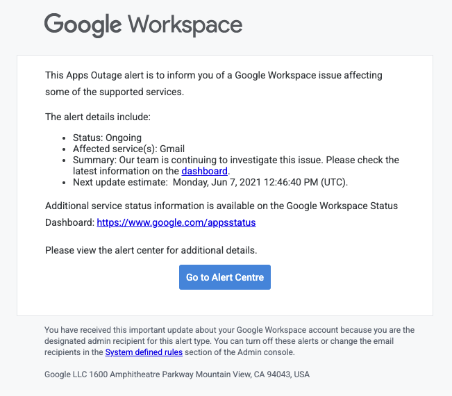 Google modernizing Workspace outage Status Dashboard 9to5Google