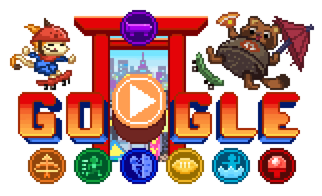 Google lança Doodle temático das Olímpiadas 2021 com minigames