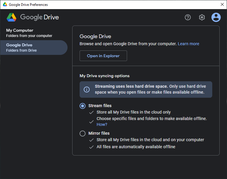 google drive file stream latest version