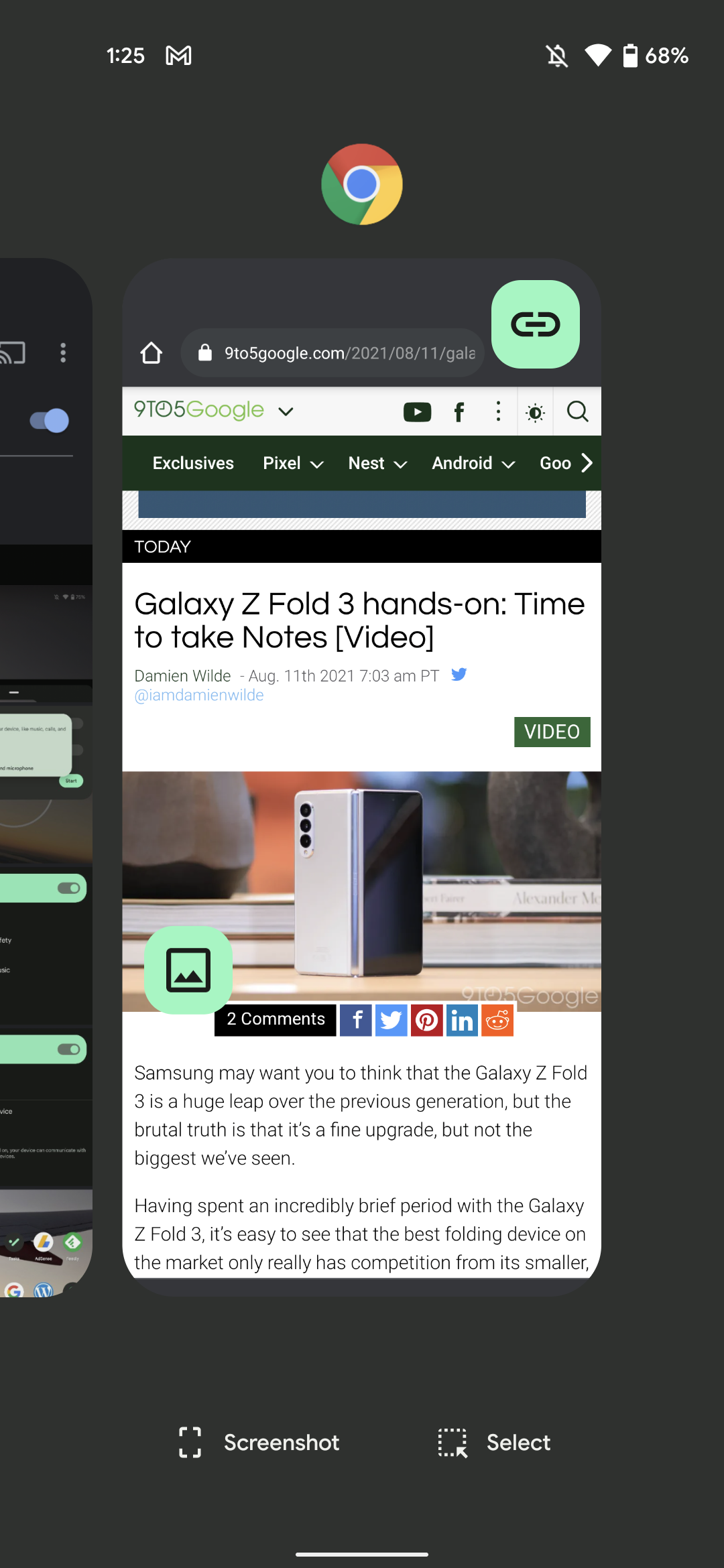 Android 12 Beta 4: Recents multitasking menu highlights images for ...