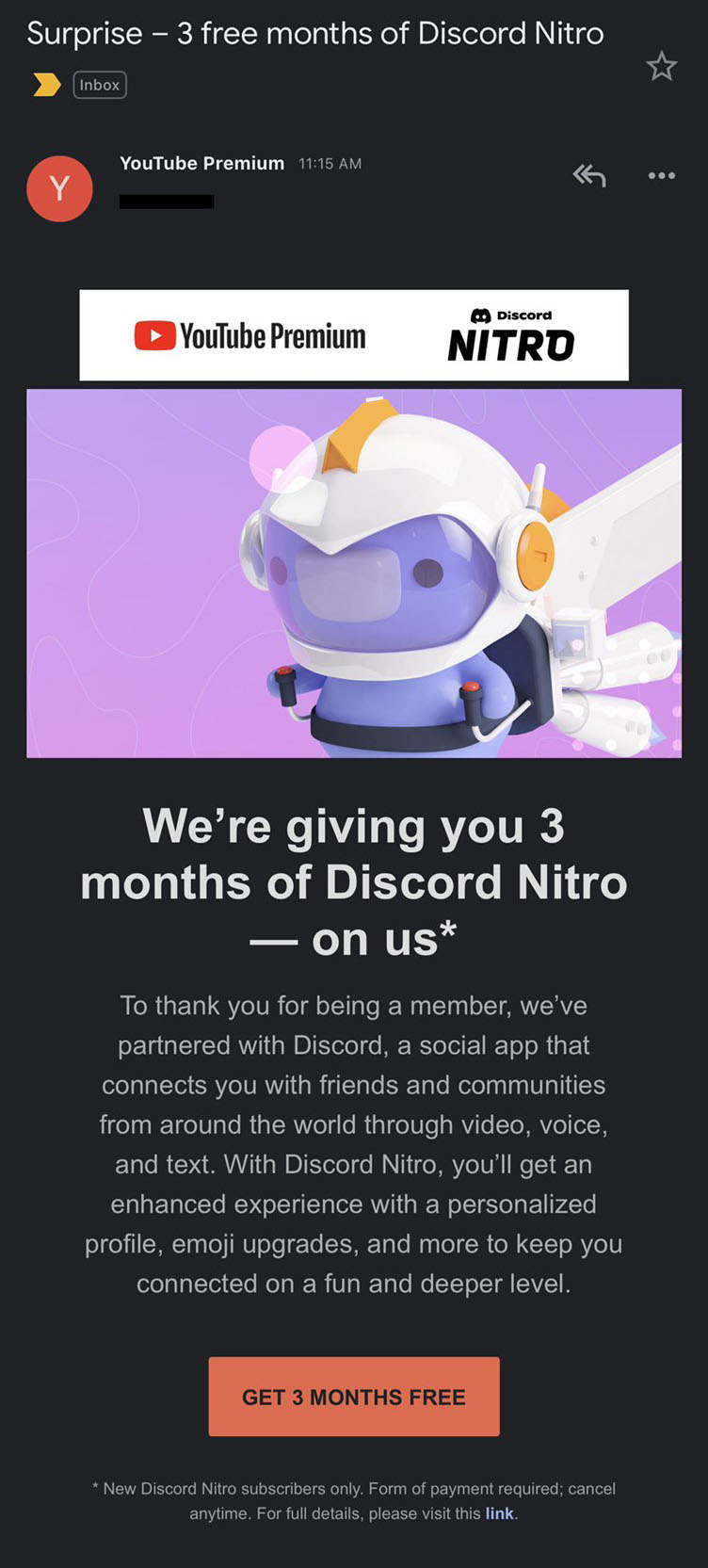 discord nitro 3 months