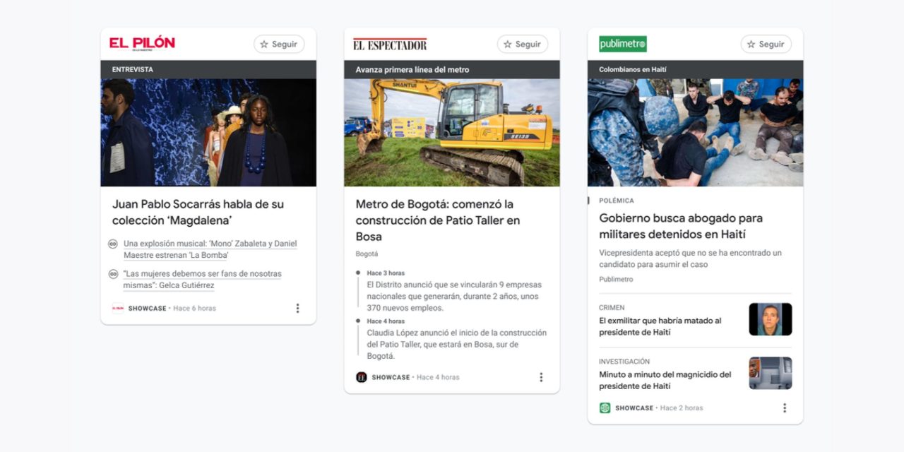 Google News Showcase Colombia