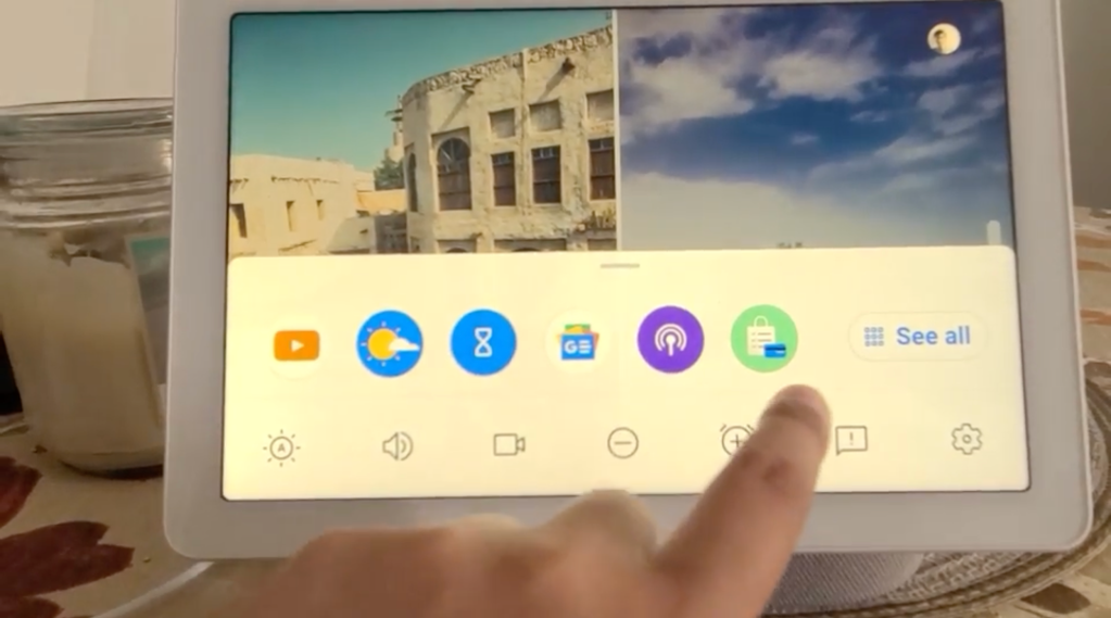 Nest Hub app launcher