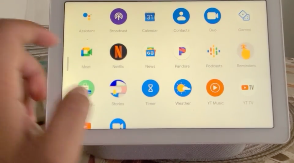 Nest Hub app launcher