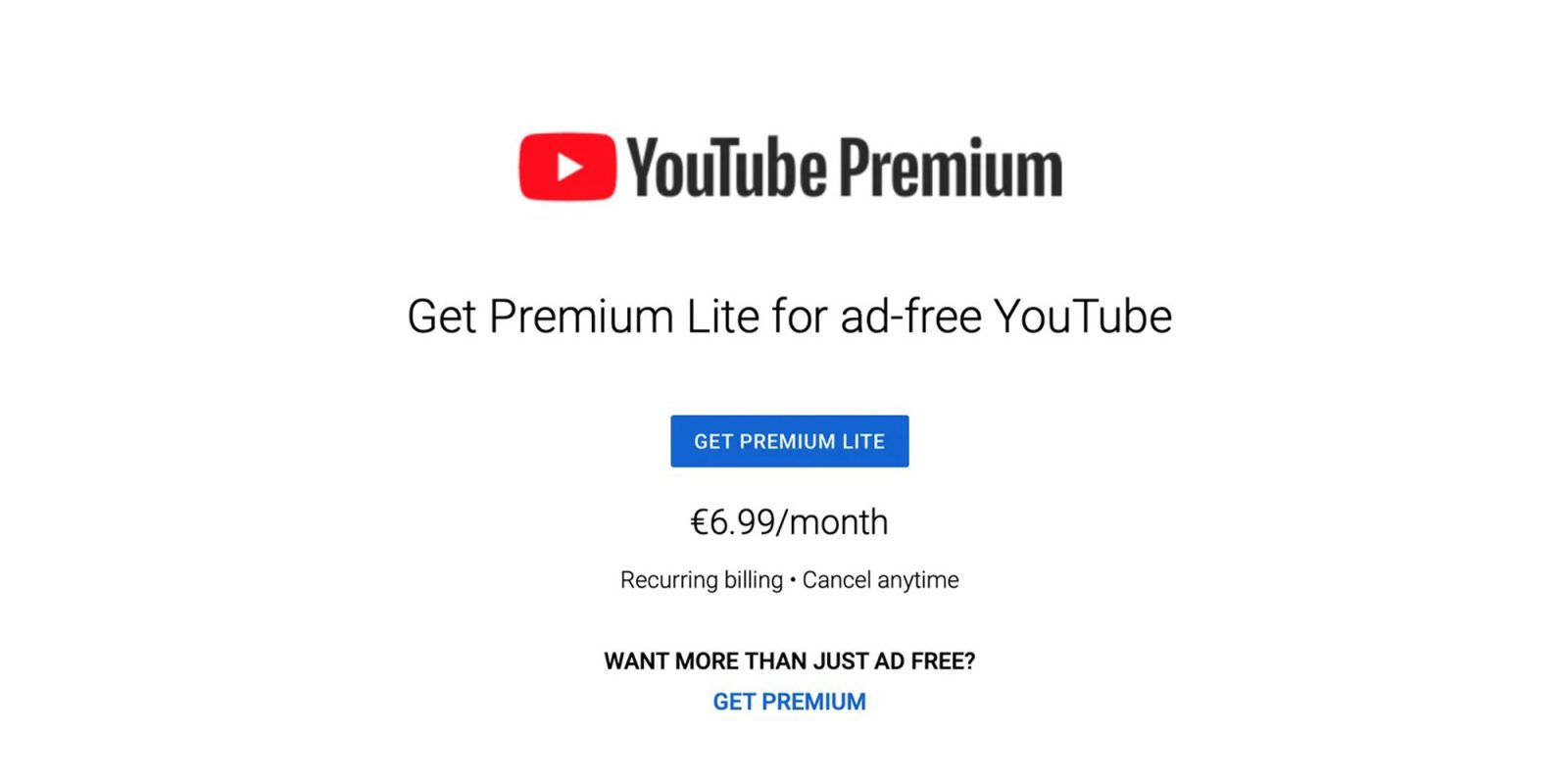 Youtube Trials Premium Lite Tier Without Youtube Music 9to5google