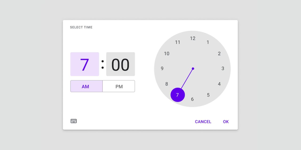 Android time picker