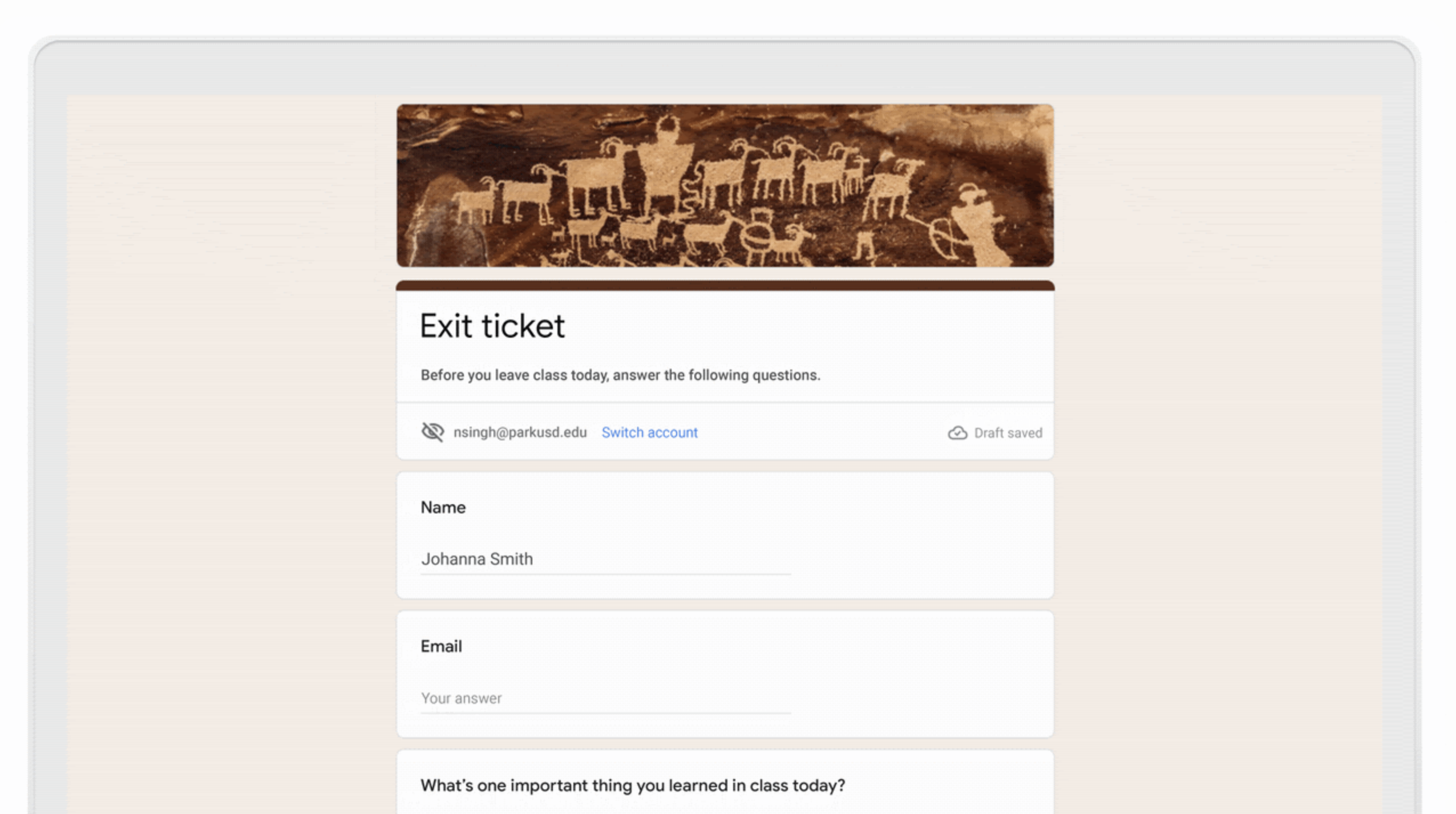 Google forms sign in