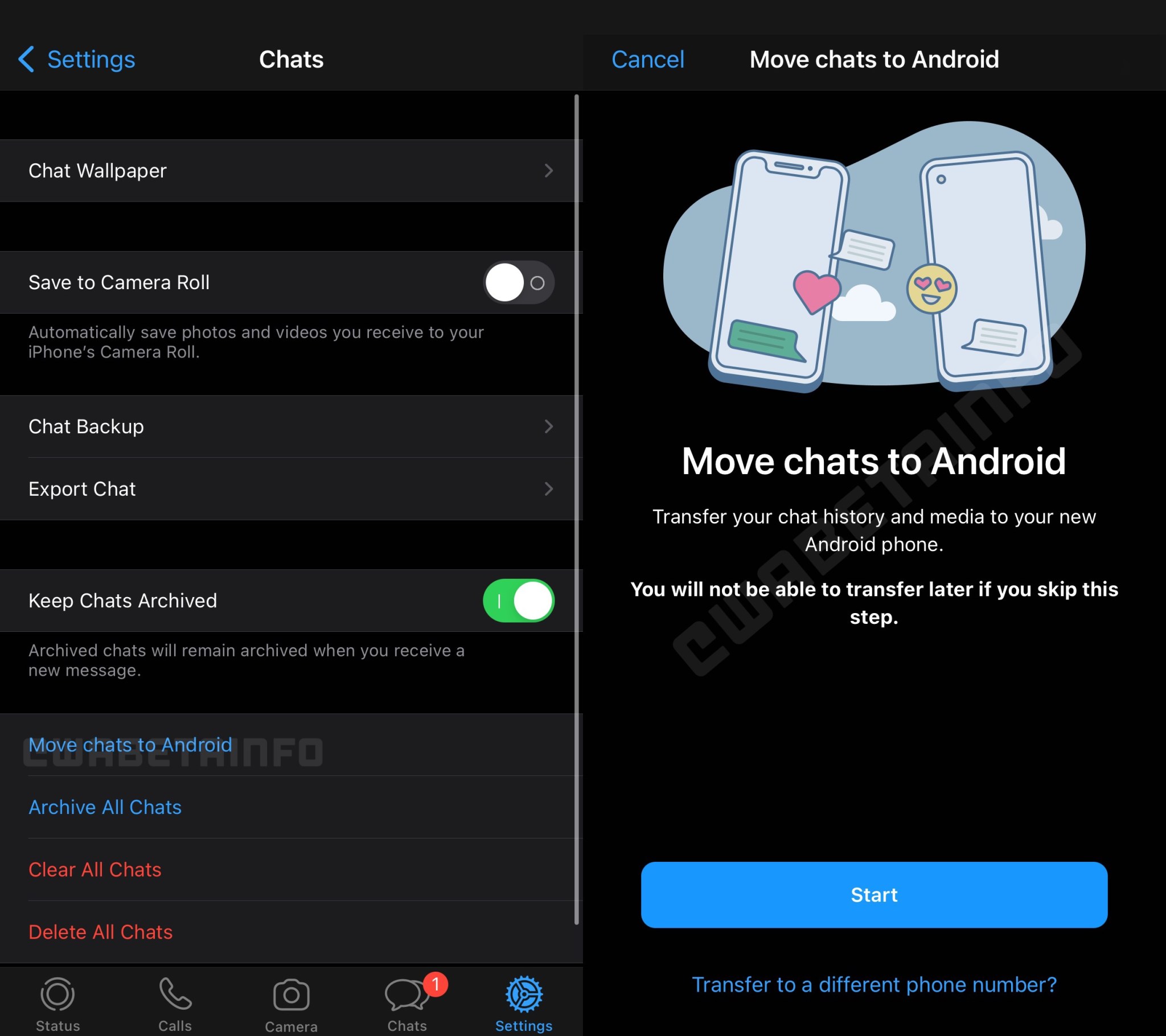 WhatsApp Beta lanza migración de chat entre Android e iOS, pero hay un problema