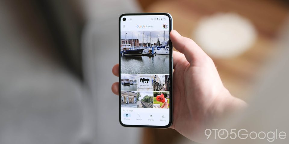Google Photos app with a Material You redesign