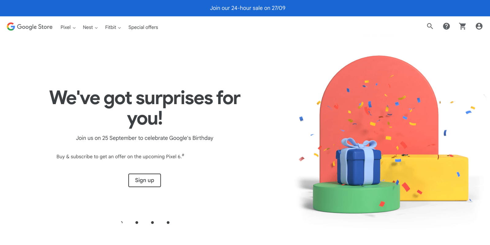 Google Store birthday Pixel 6