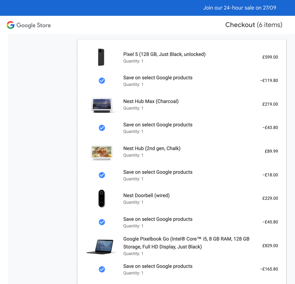 Google Store birthday sale