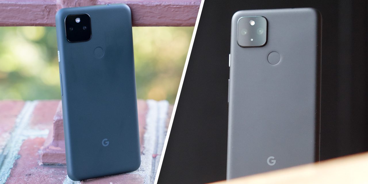 Composite image of Pixel 5a with 5G and Pixel 4a 5G