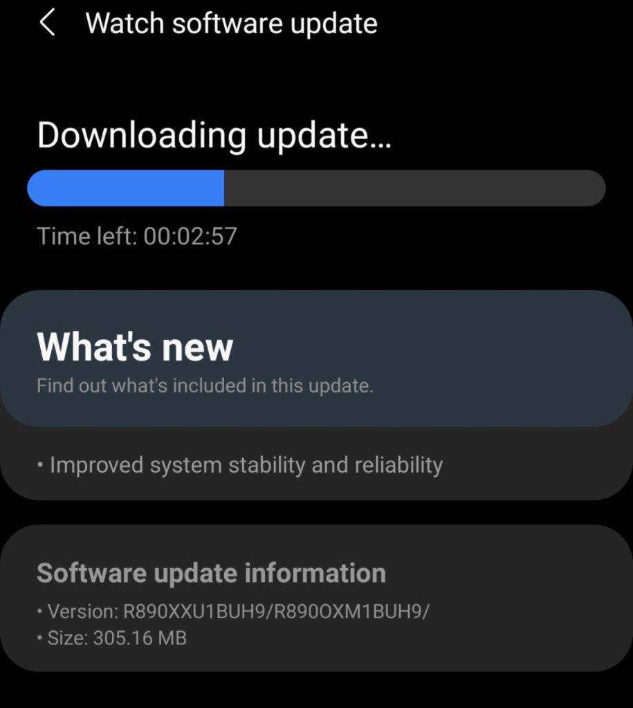 Samsung Galaxy Watch 4 update includes a number of tweaks and tuning including adding Samsung Health to device Settings plus Volume controls to the Quick Settings panel and more in a ~300MB update.