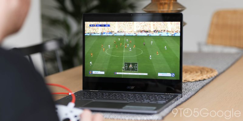 Acer Chromebook Spin 713 (2021) review - FIFA 22 gameplay on Stadia