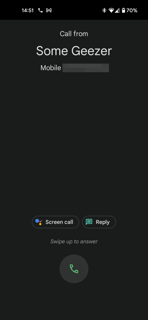 pixel call screen uk