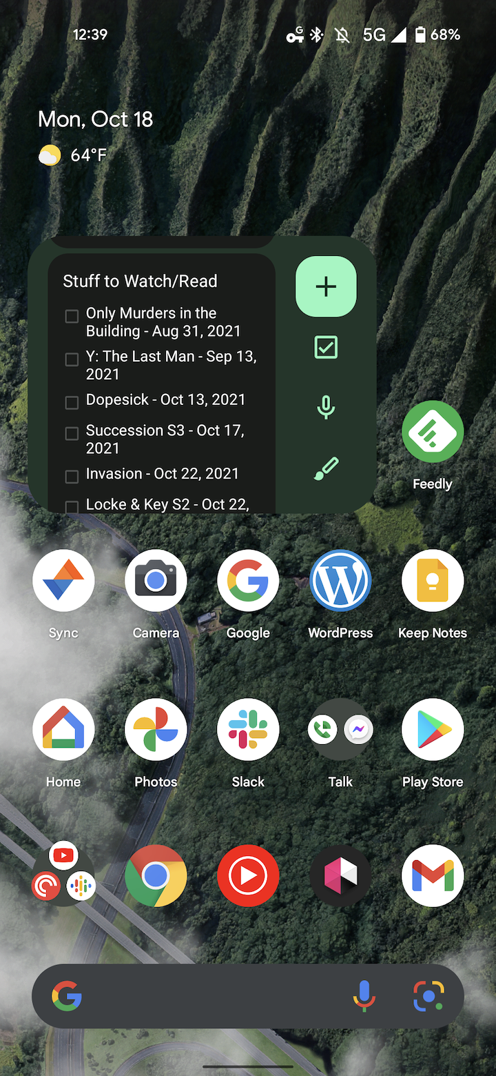Android 12 At A Glance weather