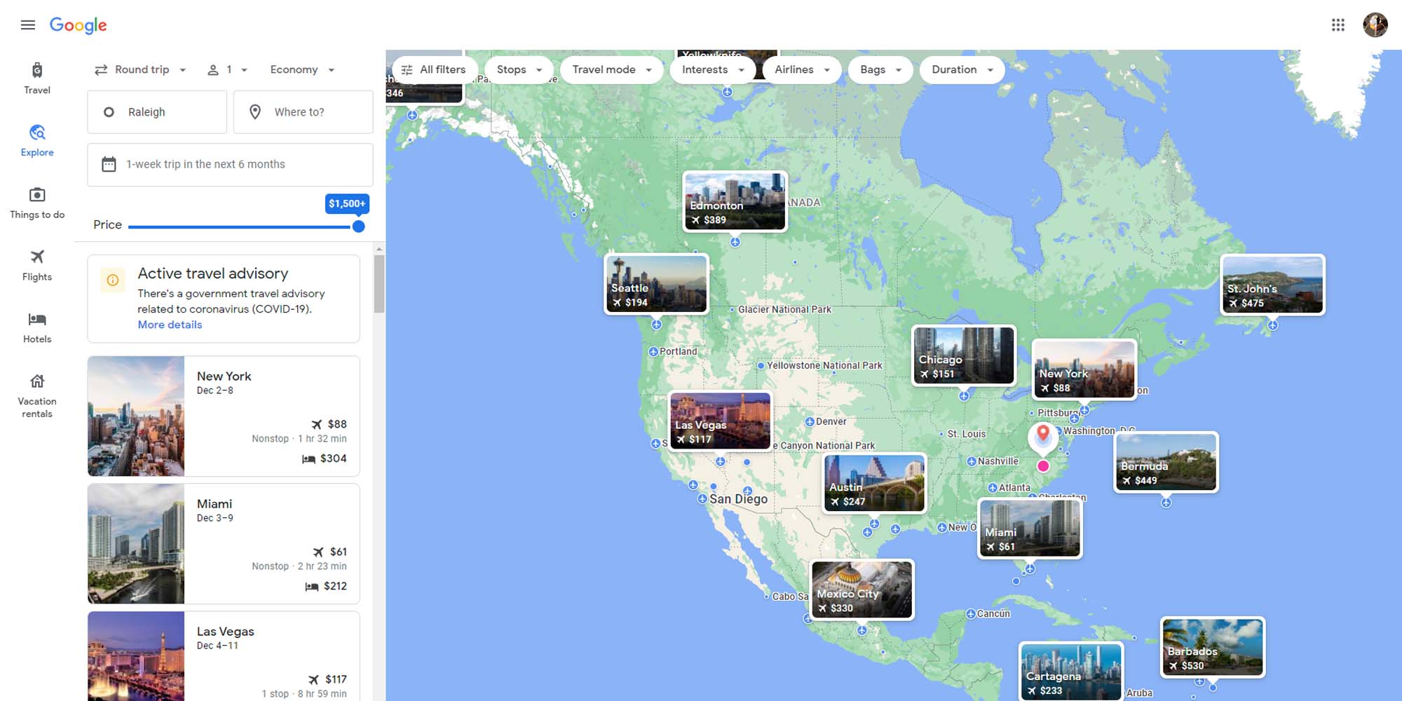 google.com travel maps