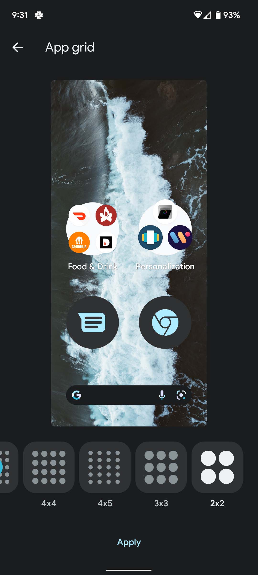 home screen pixel