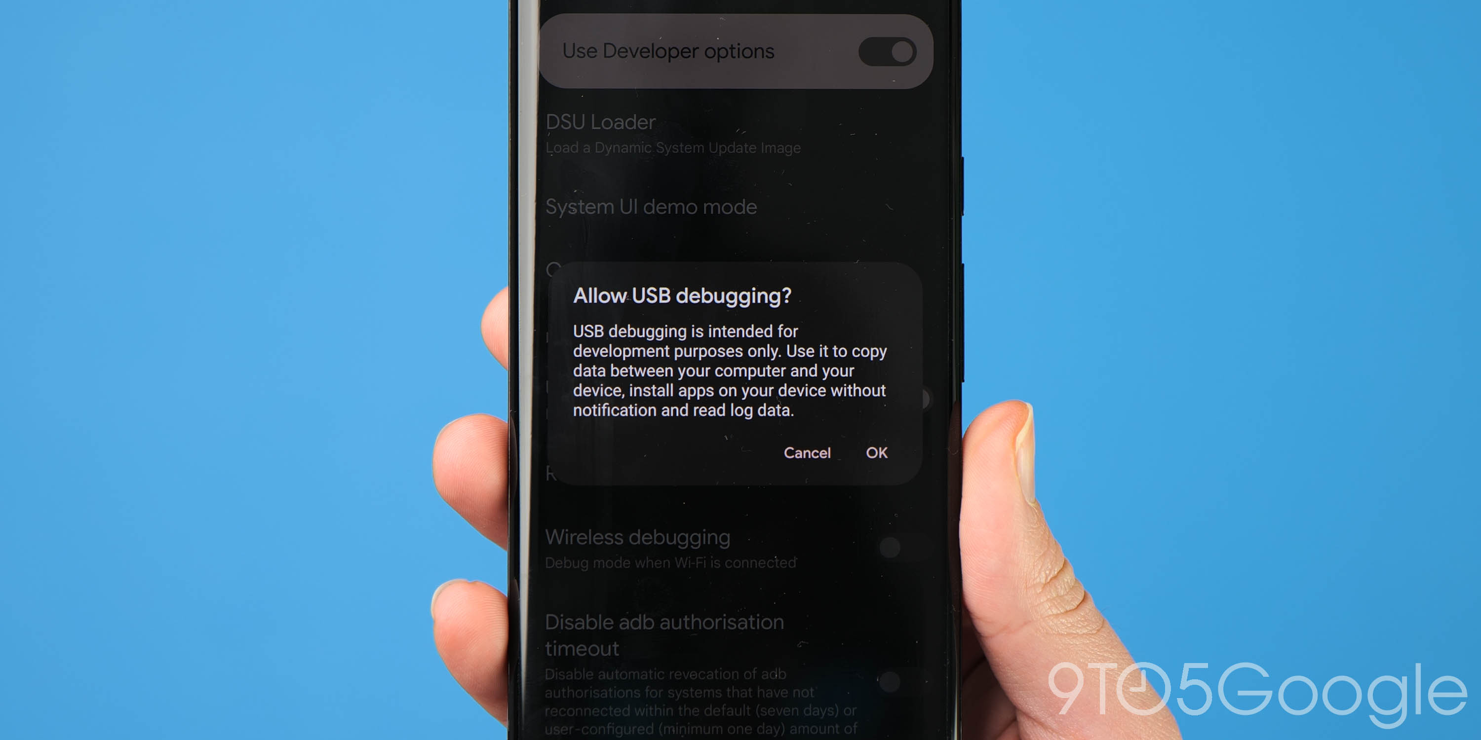 så här laddar du OTA-uppdateringar på Google Pixel-aktivera USB-felsökning