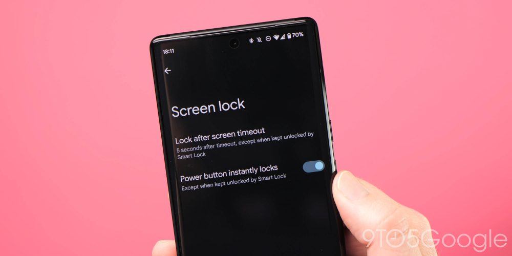 Screen lock - android settings to enable