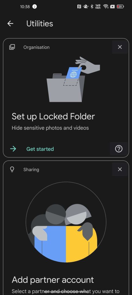 android google photos locked folder