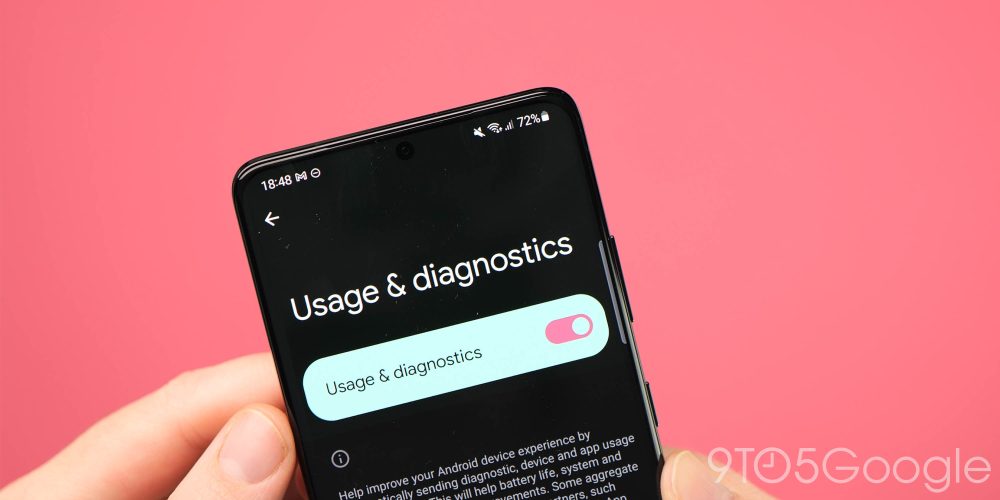 Usage and diagnostics - Android settings to disable