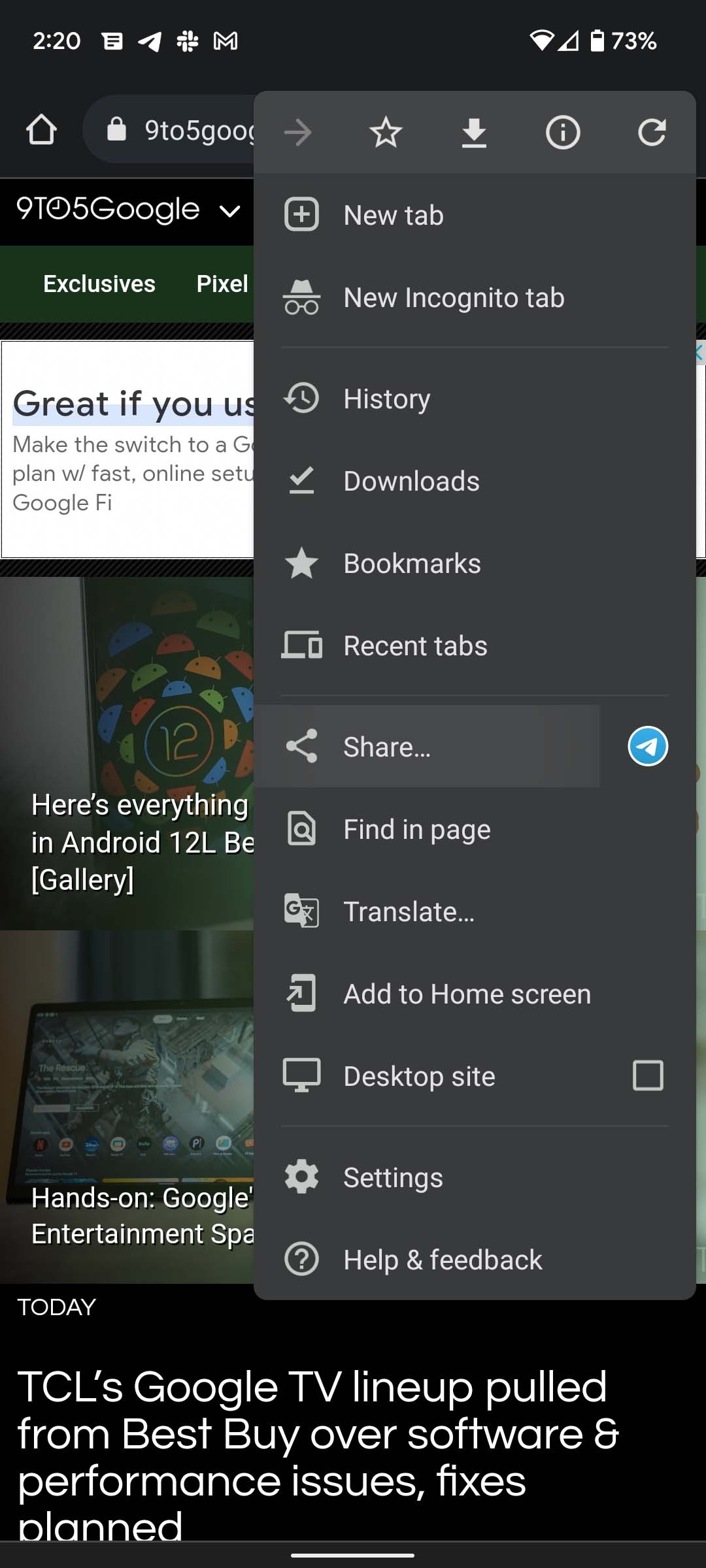 How to use the share button in Google Chrome on desktop and Android ...